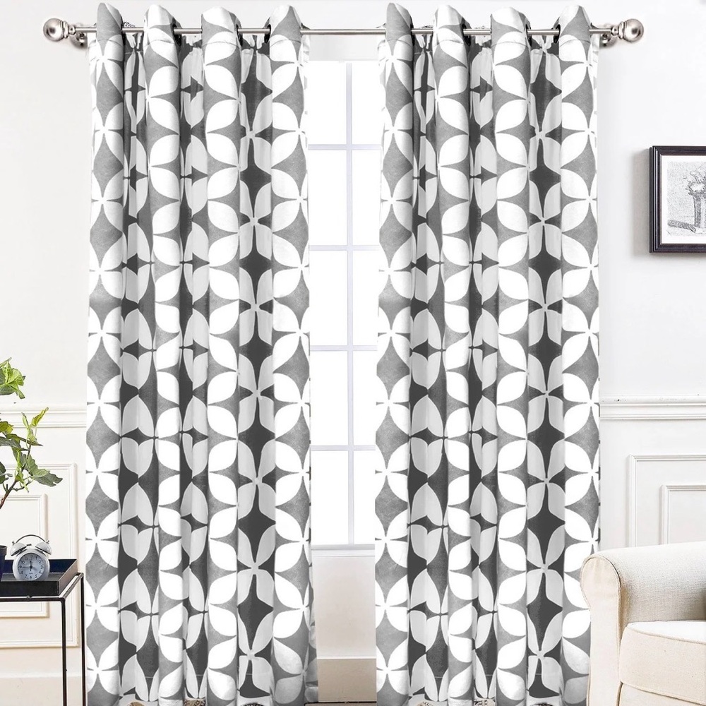 DriftAway Amelia Gray Blackout  Light Blocking Curtain